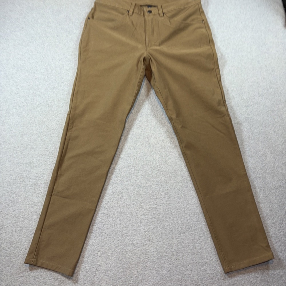 Lululemon Mens Pants 32x30 Khaki Skinny Fit Stretch Utilitech ABC Jean Commute
